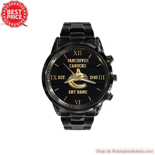 NHL Vancouver Canucks Special Black Black Stainless Steel Watch