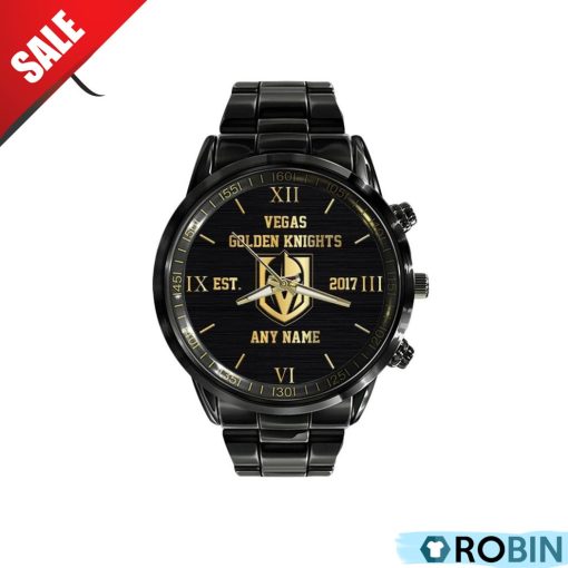 NHL Vegas Golden Knights Special Black Stainless Steel Watch