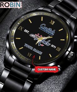 NHL Washington Capitals Black Fashion Watch Custom Hockey Game Time NHL Washington Capitals Black Fashion Watch Custom Hockey Game Time