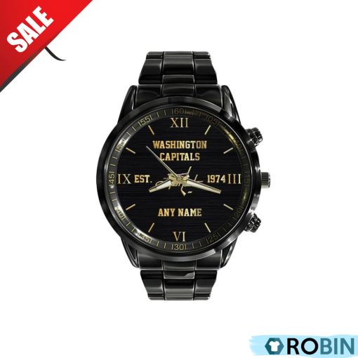NHL Washington Capitals Special Black Stainless Steel Watch