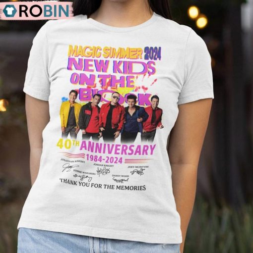 Nkotb New Kidz On The Block Shirt, Magic Summer Tour Short Sleeve Tee Tops