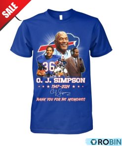 O. J. Simpson 1947-2024 Thank You For The Memories Unisex Shirt, Hoodie