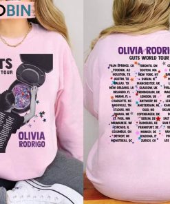 Olivia Rodrigo Guts World Tour Shirt, The Guts Tour 2024 Unisex Hoodie Short Sleeve