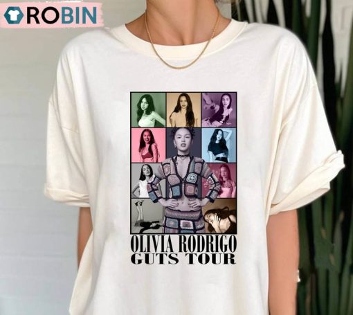 Olivia Rodrigo The Eras Tour Shirt, The Guts World Tour 2024 Crewneck Sweatshirt Tee Tops