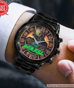 Over Kill Black Stainless Steel Watch