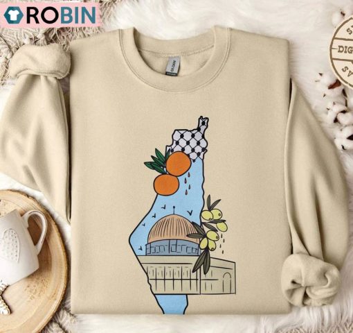 Palestine Map Shirt, Free Palestine Trending Unisex Shirt, Hoodie, Sweatshirt