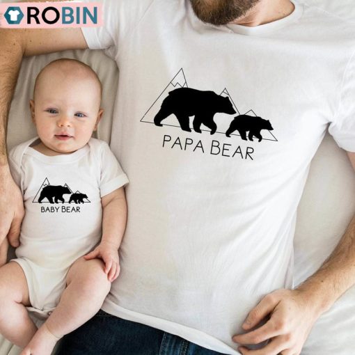 Papa Bear Baby Bear Dad And Baby Matching Shirt, Father’s Day Sweater T-Shirt