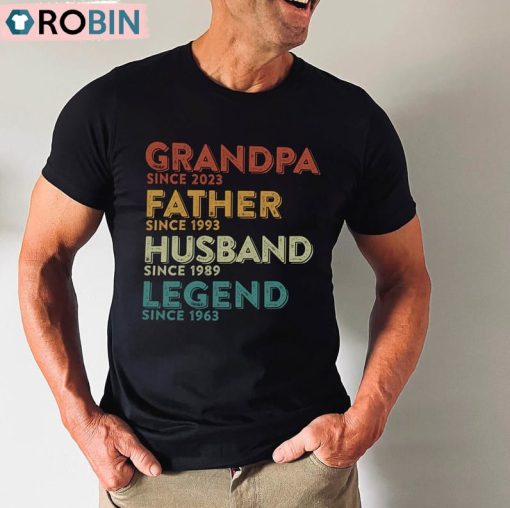 Personalized Grandpa Trendy Shirt, Grandpa Father Husband Legend Unisex Shirt, Hoodie, Sweatshirt