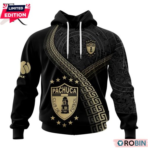 Personalized LIGA MX C.F. Pachuca Special Black And Gold Design Printed Shirt, Hoodie