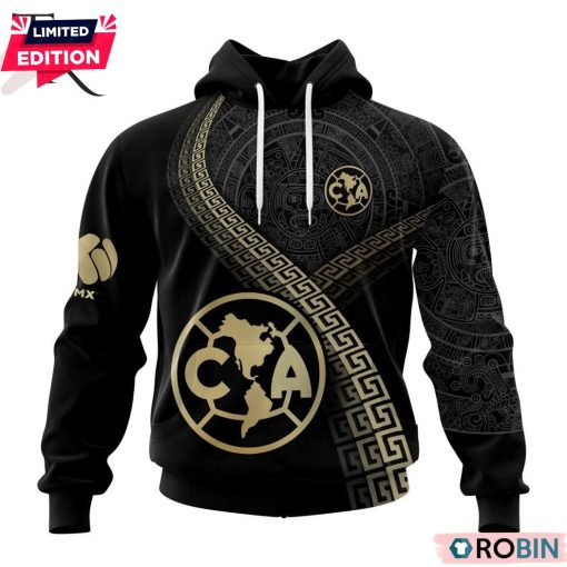 Personalized LIGA MX Club America Special Black And Gold Design Printed Shirt, Hoodie