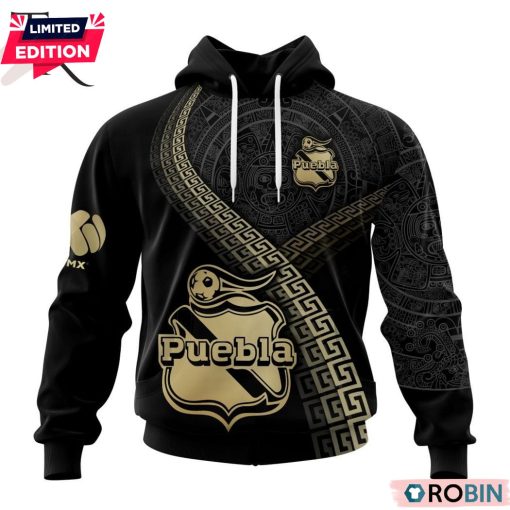 Personalized LIGA MX Club Puebla Special Black And Gold Design Printed Shirt, Hoodie