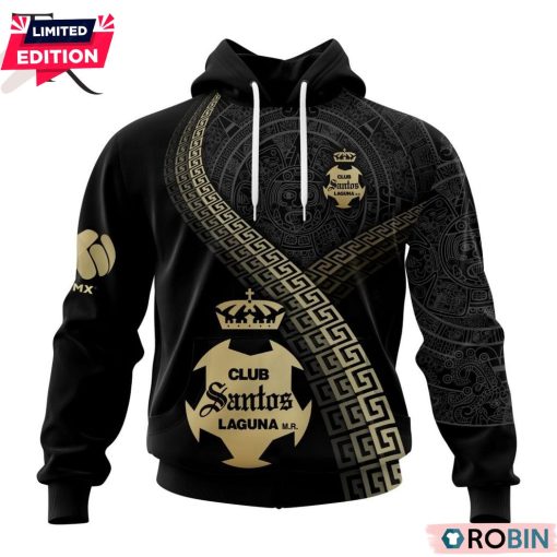 Personalized LIGA MX Club Santos Laguna Special Black And Gold Design Printed Shirt, Hoodie