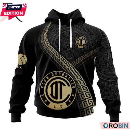 Personalized LIGA MX Deportivo Toluca Special Black And Gold Design Printed Shirt, Hoodie