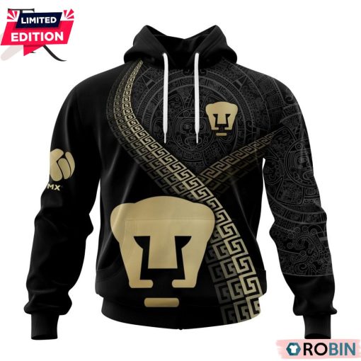 Personalized LIGA MX Pumas UNAM Special Black And Gold Design Printed Shirt, Hoodie