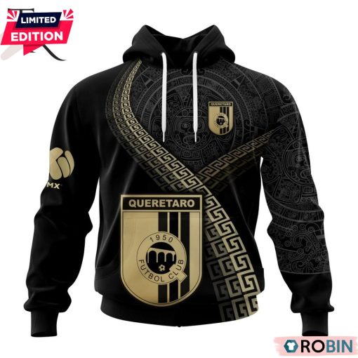 Personalized LIGA MX Queretaro F.C Special Black And Gold Design Printed Shirt, Hoodie