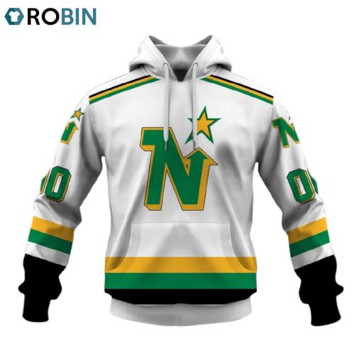 Personalized NHL Minnesota North Stars Away Jersey Style Hoodie