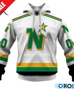 Personalized NHL Minnesota North Stars Away Jersey Style Hoodie