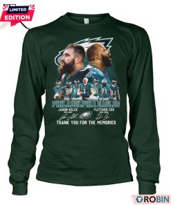 Philadelphia Eagles Jason Kelce 2011-2023 And Fletcher Cox 2012-2023 Thank You For The Memories Unisex Shirt