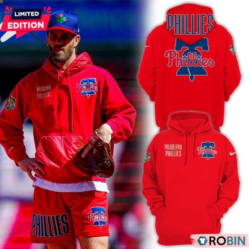 Philadelphia Phillies Bryce Harper AOP Hoodie Red