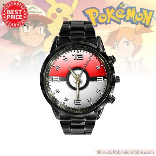 Pokemon Black Stainless Steel Watch