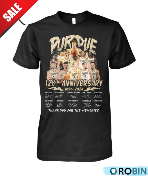 Purdue Boilermakers 128th Anniversary 1896-2024 Thank You For The Memories Unisex Shirt, Hoodie