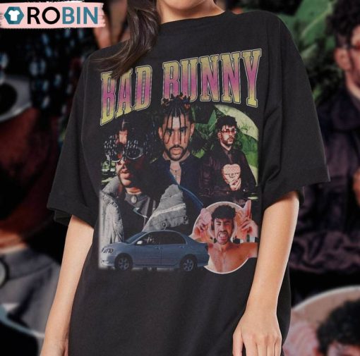 Retro Bad Bunny Music Shirt, Bad Bunny Un Verano Crewneck Sweatshirt Tee Tops