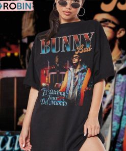 Retro Bad Bunny Shirt, Bad Bunny Un Verano Crewneck Sweatshirt Tee Tops
