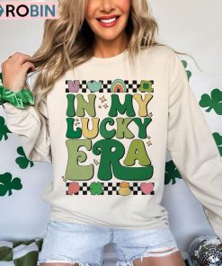 Retro In My Lucky Era Shirt, St. Patrick’s Day Hoodie Tank Top