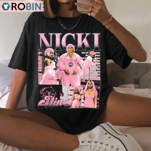 Retro Nicki Lewinsky Shirt, Pink Friday 2 Tour Long Sleeve Hoodie