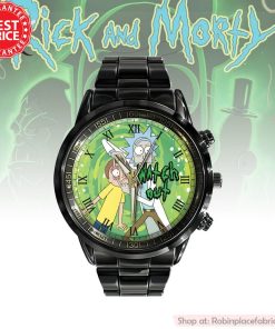 Rick And Morty Watch Out Black Stainless Steel Watch