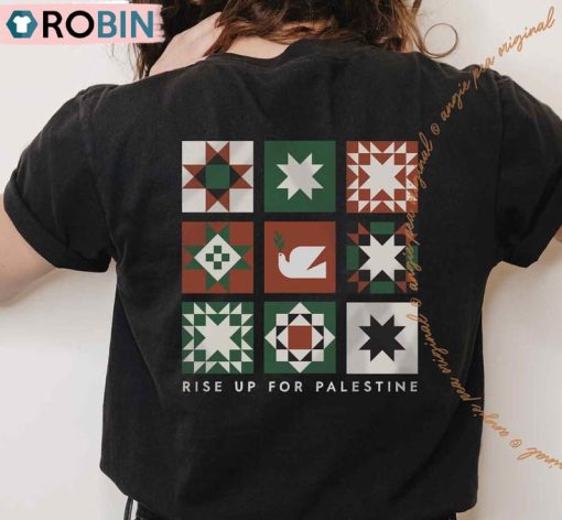 Rise Up For Palestine Shirt, Palestine Support Long Sleeve Hoodie