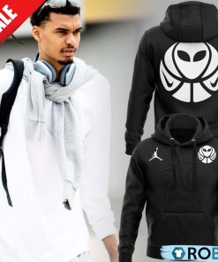 San Antonio Spurs Victor Wembanyama’s New Logo 3D Hoodie – Black