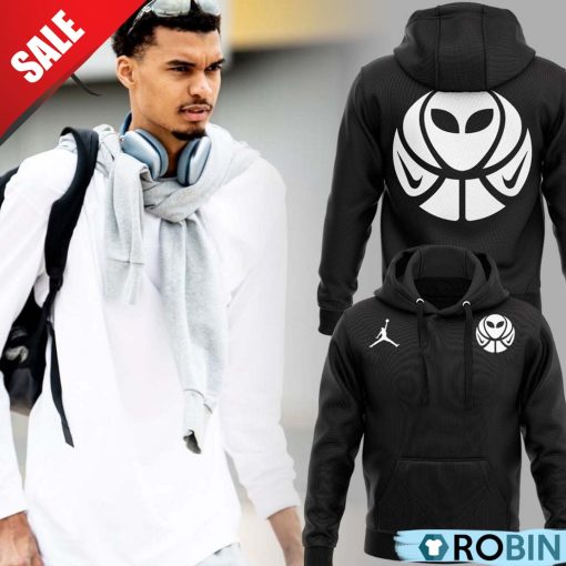 San Antonio Spurs Victor Wembanyama’s New Logo 3D Hoodie – Black
