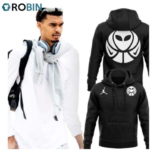 San Antonio Spurs Victor Wembanyama’s New Logo 3D Hoodie and Zip up   Black