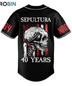 Sepultura 40 Years Custom Baseball Jersey Shirt Style
