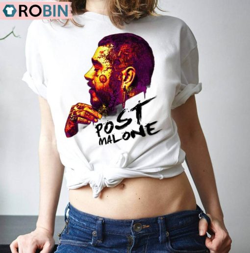 Set Of 2 Post Malone Shirt, Post Malone Music Tour Long Sleeve Sweater