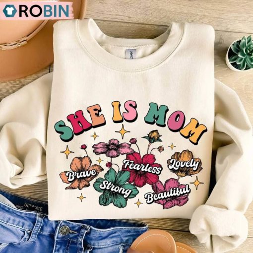 She Is Mom Cute Shirt, Mom Life Tredny Unisex Shirt