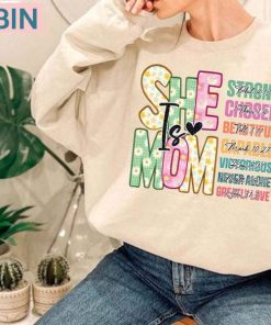 She Is Mom Retro Shirt, Mom Life Funny Unisex Shirt