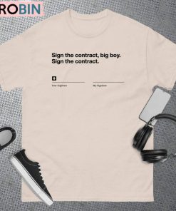 Sign The Contract Big Boy Trendy Short Sleeve Tee Tops Sign The Contract Big Boy Trendy Short Sleeve Tee Tops