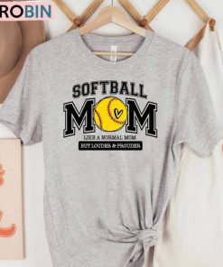 Softball Mom Shirt, Loud And Proud Softball Mom Short Sleeve Tee Tops