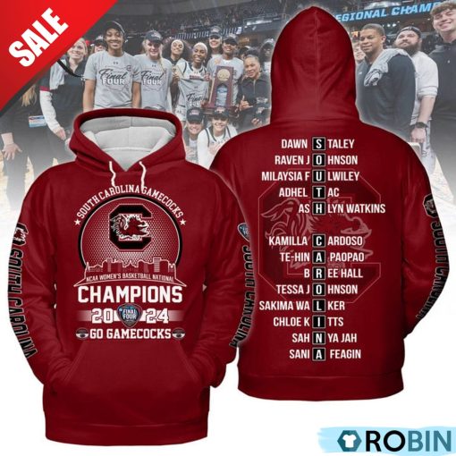 South Carolina Gamecocks NCAA Women’s Basketball National Champions 2024 Hoodie – Garnet