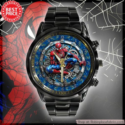 Spider-Man Black Stainless Steel Watch