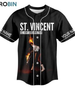 St. Vincent All Born Screaming Tour Custom Baseball Jersey Shirt Style St. Vincent All Born Screaming Tour Custom Baseball Jersey Shirt Style