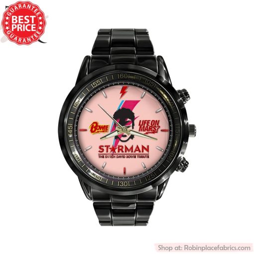 Starman The Dutch David Bowie Tribute Black Stainless Steel Watch