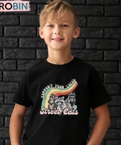 Support Your Local Street Cats Funny Long Sleeve Sweater