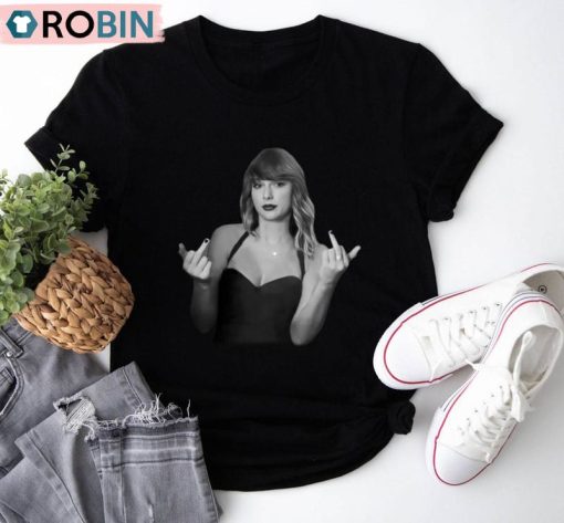 Swift Finger Funny Shirt, Eras Tour Unisex Hoodie Short Sleeve
