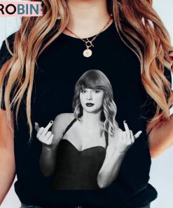 Swift Finger Funny Shirt, Swiftie Trendy Crewneck Sweatshirt Long Sleeve