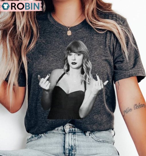 Swift Finger Funny Shirt, Swiftie Trendy Crewneck Sweatshirt Long Sleeve