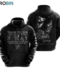 Thank You For Music & The Memories Lemmy 1945 2024 Ian Fraser Kilmister Born To Lose Live To Win Hoodie