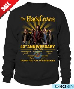 The Black Crowes 40th Anniversary 1984-2024 Thank You For The Memories Unisex Shirt, Hoodie